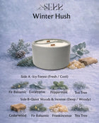 Winter Hush – Duftkerze aus Sojawachs mit zwei Duftseiten