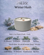 Winter Hush – Duftkerze aus Sojawachs mit zwei Duftseiten