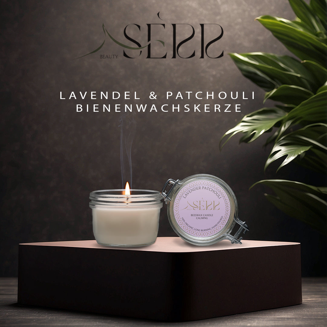 SerrBeauty Lavendel & Patchouli Bienenwachskerze – online kaufen