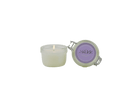 SerrBeauty Lavendel & Patchouli Bienenwachs Duftkerze 125 g in einem eleganten Glasbehälter mit Bügelverschluss. Handgefertigte Bio-Bienenwachskerze für entspannende Aromatherapie.