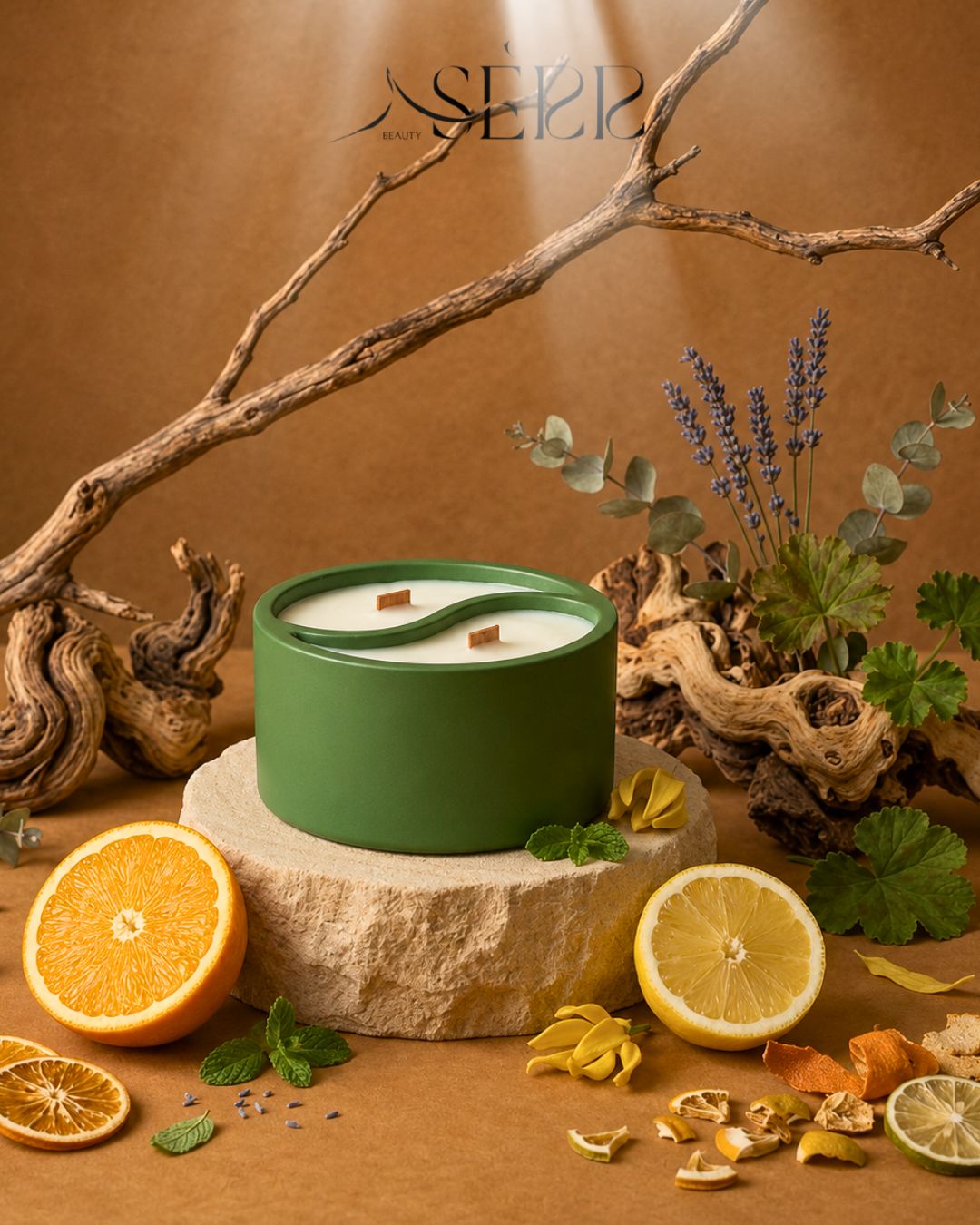 Spring Whisper – Duftkerze aus Sojawachs mit zwei Duftseiten