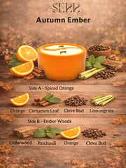 Autumn Ember – Duftkerze aus Sojawachs mit zwei Duftseiten